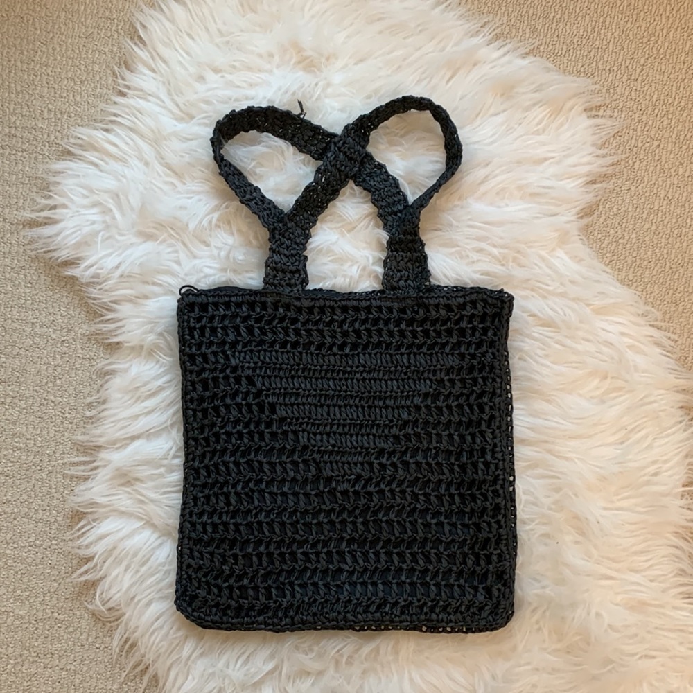 New Handmade Straw Bag, Travel Beach Tote, mesh Bag, Straw Woven Bag like Prada